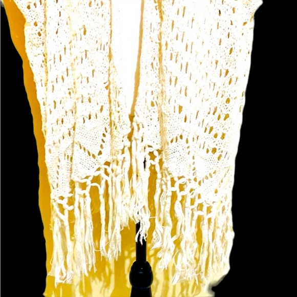 Blue-Pepper Vintage Crochet Poncho/Cardigan Swim Coverup Size S - Picture 3 of 10